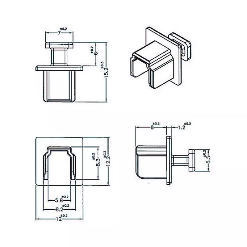 Steckdosenschutzabdeckung DELOCK 64010, Polypropylen, schwarz, 12,2×15,2×12 mm, 10er-Pack