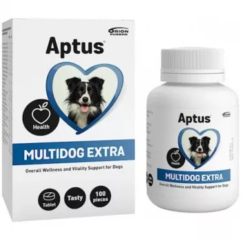 Tabletten-Ergänzung Aptus Multidog extra — Vitamine und Mineralien für ausgewachsene Hunde, 100 Tabletten, 200 g