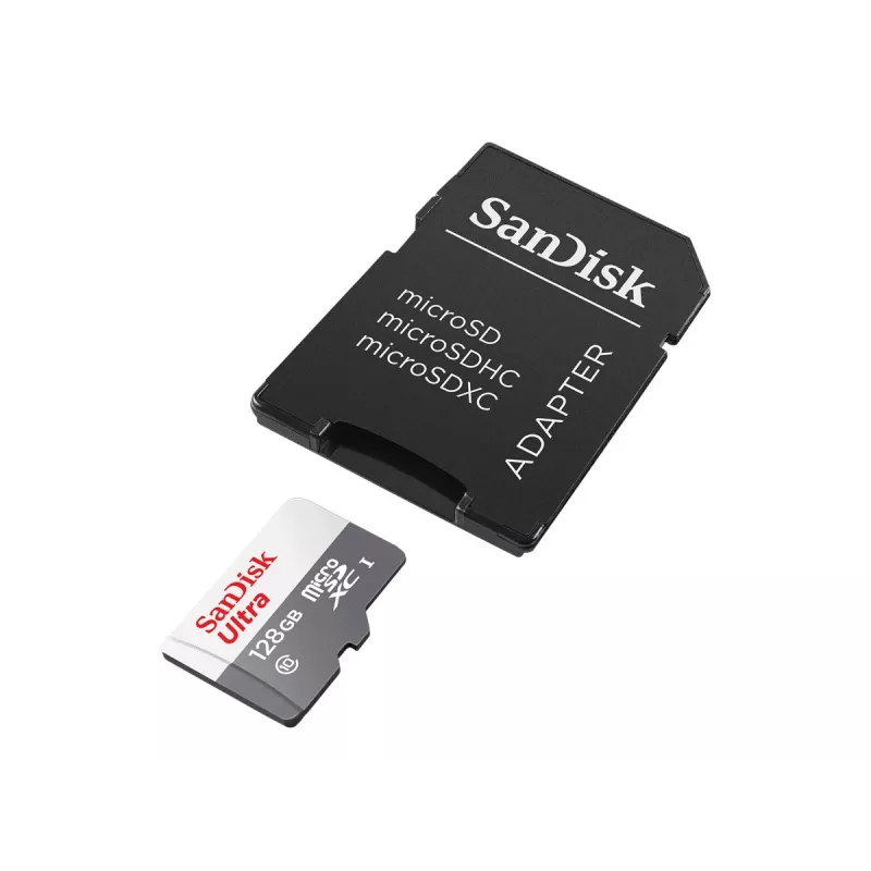 Flash Memory SanDisk 128GB MicroSDXC UHS-I Class 10 SDSQUNR-128G-GN6TA