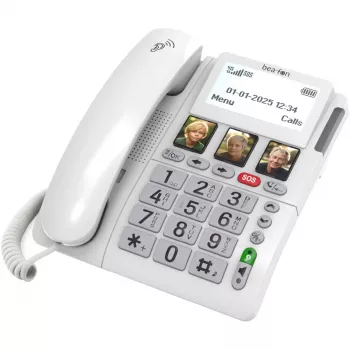 Bea-fon ML10 LTE (4G Tischtelefon) Weiß inkl. SOS-Armband