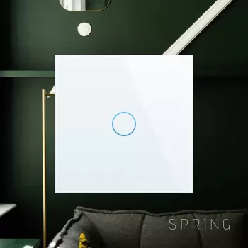 Touch-Wandschalter Spring 3-fach Glas Weiß — Modell 0