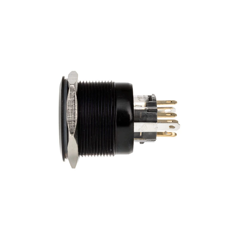 DimasTech Vandalismustaster 25mm Schwarzline Dot RGB (PD224) vandal-resistenter Drucktaster
