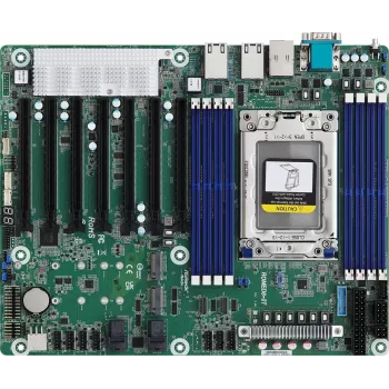Server-Mainboard ASRock ROMED8-2T/BCM, AMD EPYC 7003, Sockel SP3, ATX, 8× DDR4 DIMM, 3× RJ-45, 10× SATA III, 7× PCIe x16 Gen4