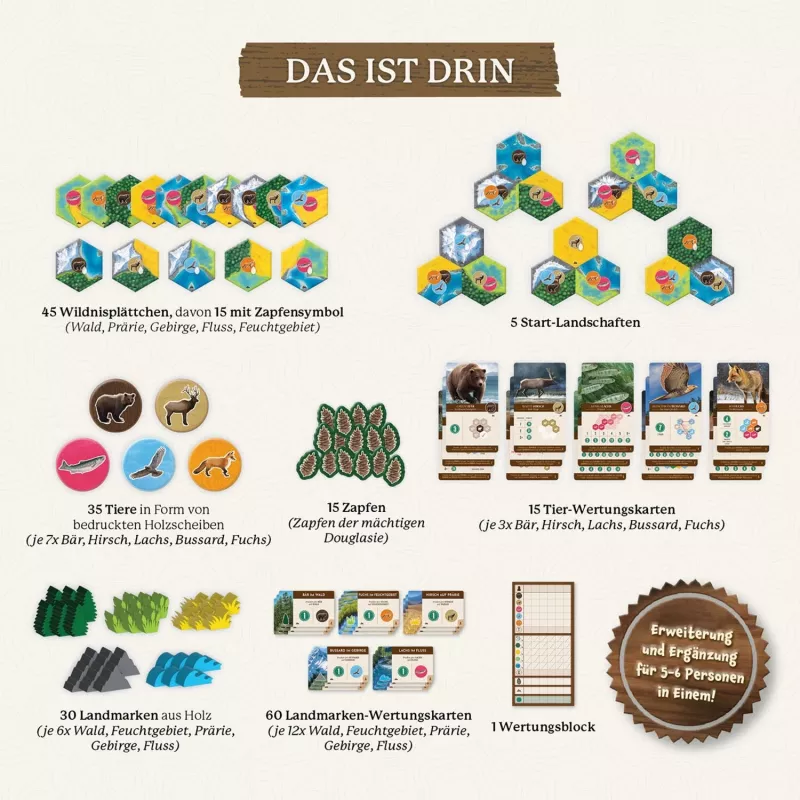 Kosmos Cascadia Landmarks 60 min Brettspiel Familie