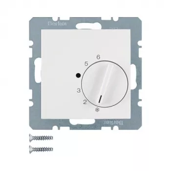Thermostat-Drehschalter Berker 20268989, weiß, AC 250 V, 50–60 Hz