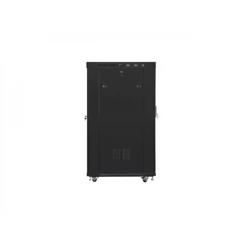 Standschrank 19 Zoll 22U 800x1000 Glastüren LCD (Flat Pack) V2 schwarz