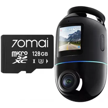 Dash Cam 70mai Omni X800 4K mit 128 GB 70mai SD-Karte, Schwarz