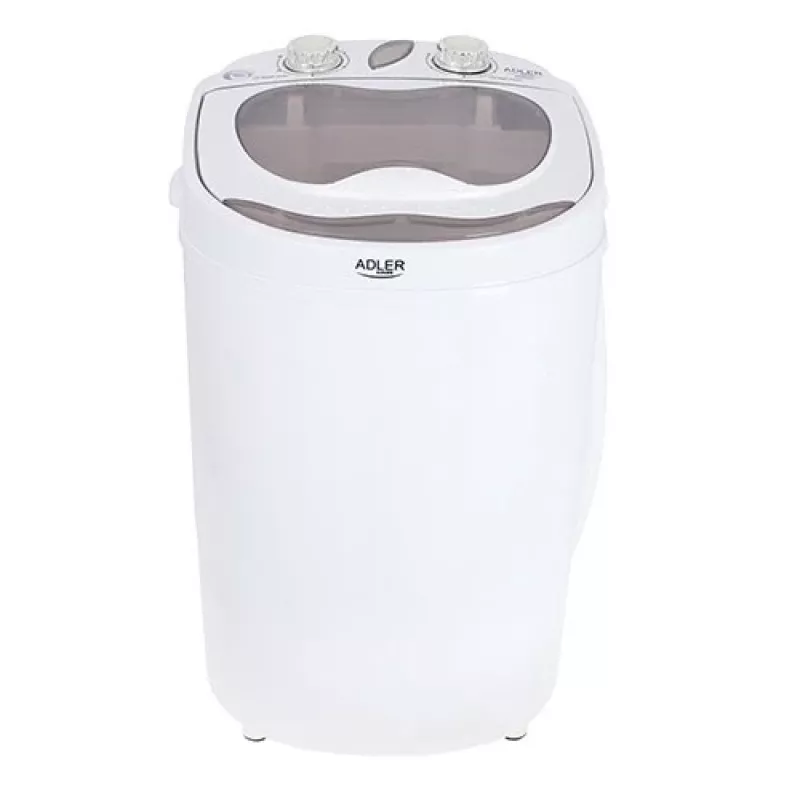 Toplader-Waschmaschine Adler AD 8055, tragbar, 3 kg Kapazität, creme, Drehregler, 150 W