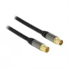 Koaxialkabel RG-6/U DeLOCK 88925 5 m IEC Schwarz