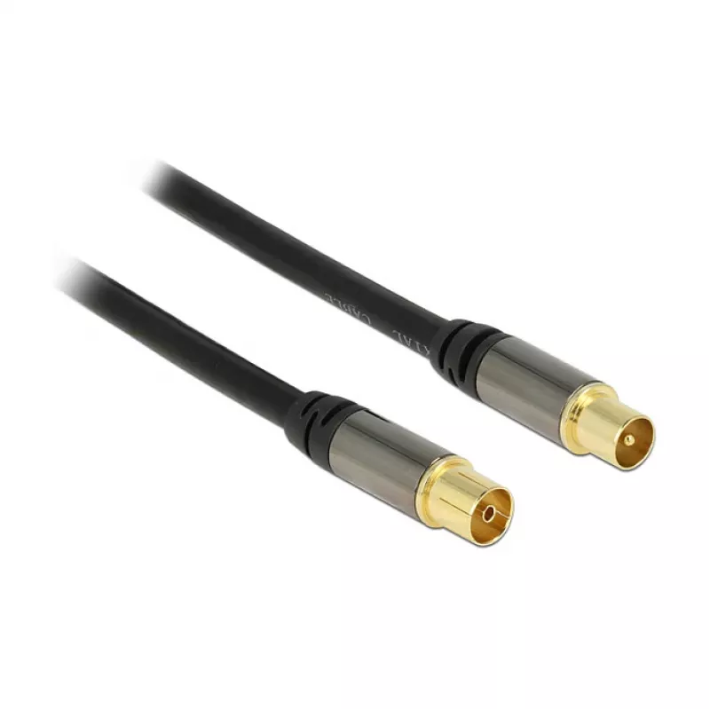 Koaxialkabel RG-6/U DeLOCK 88925 5 m IEC Schwarz