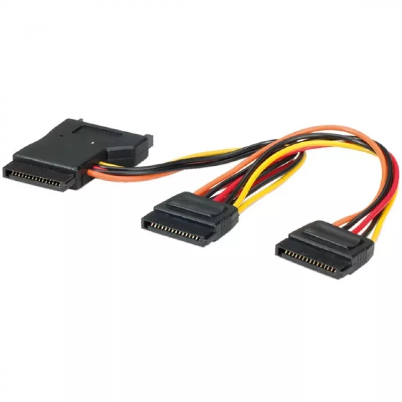 Internes Y-Stromkabel SATA auf 3x SATA Secomp 11.03.1041