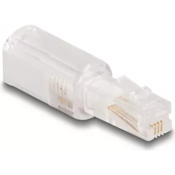 Kabeladapter DeLOCK 88169 RJ10 Transparent Weiß Goldbeschichtet