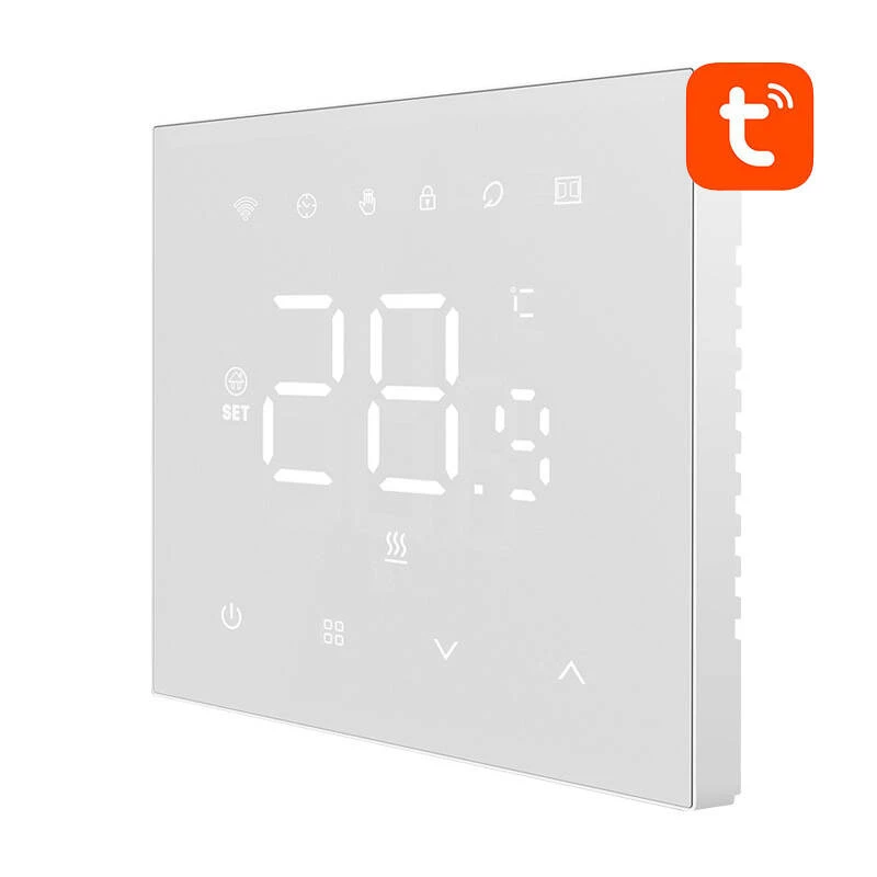Intelligenter Thermostat Avatto WT410-BH-3A-W WiFi für Gaskessel, programmierbar, Wi‑Fi-Konnektivität