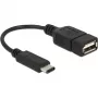 USB-Kabel DeLOCK 65579 USB 2.0 0,15 m USB C USB A Schwarz