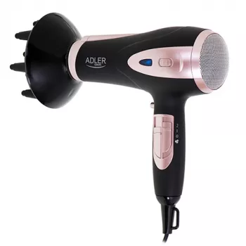 Adler | Haartrockner | AD 2248b ION | 2200 W | Anzahl der Temperatureinstellungen 3 | Ionenfunktion | Diffusoraufsatz | Schwarz/Rosa