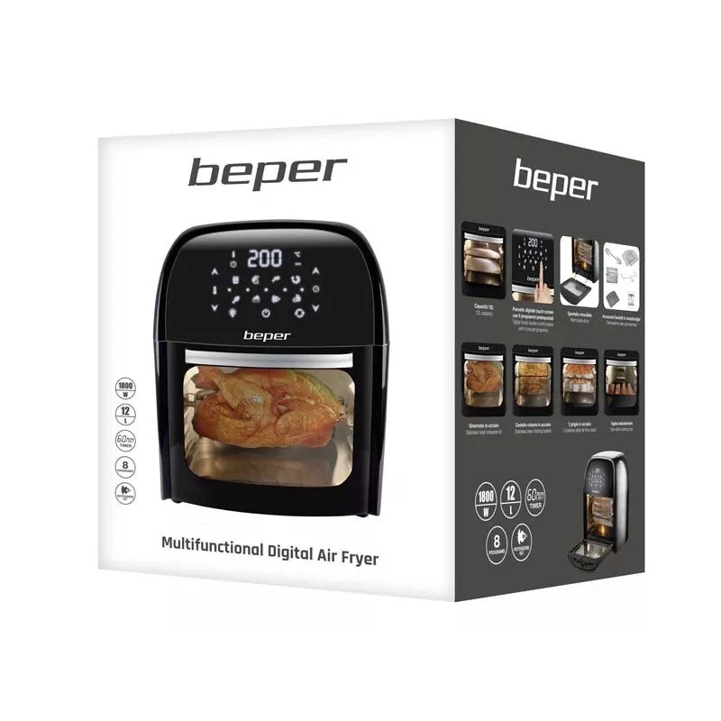 Heißluftfritteuse Beper P101FRI012 12 L 1800 W Schwarz