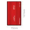 HDD/SSD-Gehäuse QOLTEC 51860 für 2,5-Zoll-SATA-III-Laufwerke, USB Typ-A, 5 Gbit/s, Aluminium, rot