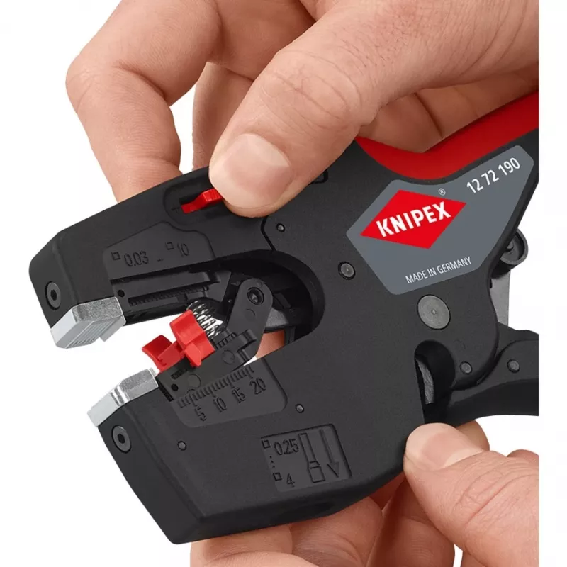 Knipex Elektriker-Multitool NexStrip 12 72 190 SB – Abisolier- und Crimpwerkzeug