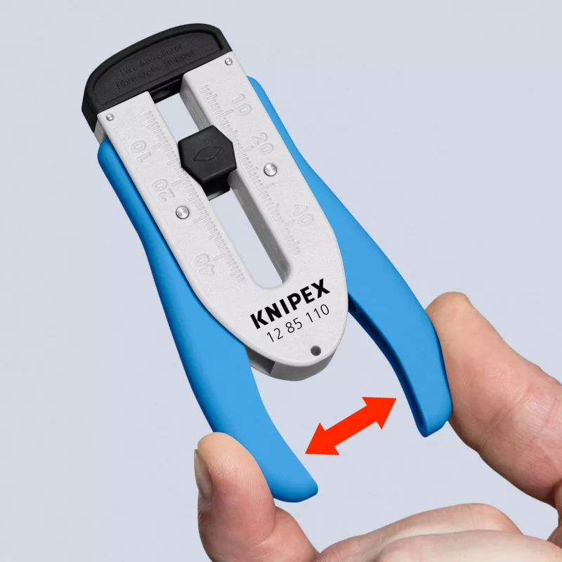 Abisolierwerkzeug 12 85 110 SB für Glasfaser, Abisolier-/Mantelabisolierwerkzeug (Blau/Weiß)