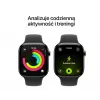 Smartwatch Apple Watch Series 11 GPS + Cellular 42mm Slate Titanium Gehäuse Schwarzes Sportarmband M/L