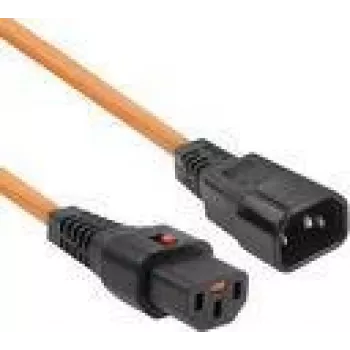 ACT Stromkabel C13 IEC Lock C14 orange 1 m PC938 230 V 10 A