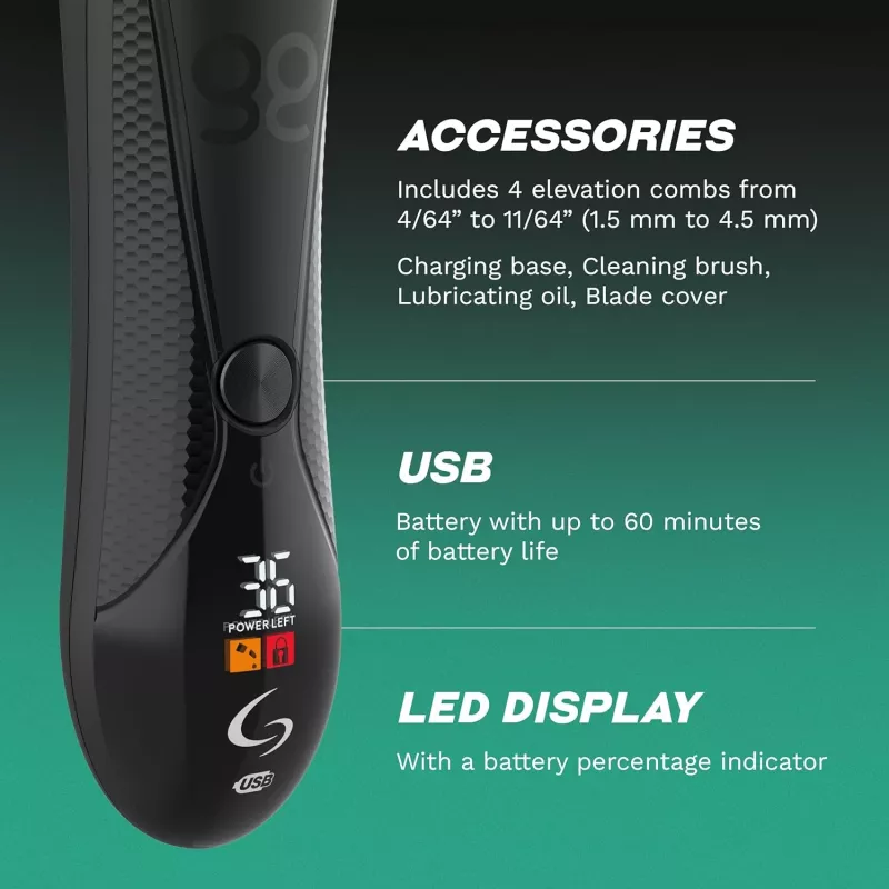 GA.MA GM6026 Eggo professioneller Bodytrimmer, Schwarz | GA.MA