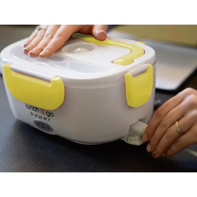 Elektrische Lunchbox Beper 90.920G – 1 L Speisewärmer, gelb
