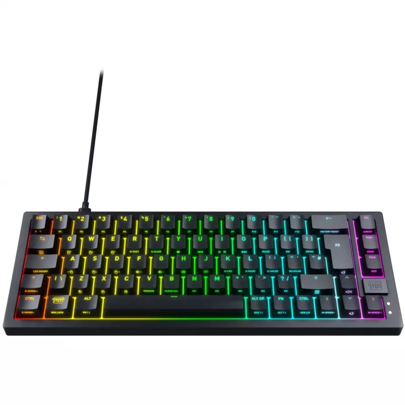 CHERRY K5V2 Compact-Tastatur Gaming USB QWERTY Englisch Schwarz 67 Tasten RGB LED