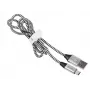 Kabel USB 2.0 Typ-C Stecker - C Stecker 1,0m schwarz-silber