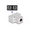 DeLOCK RJ45 Splitter T Adapter 1 x RJ45 Buchse auf 2 x RJ45 Buchse Cat.5e STP