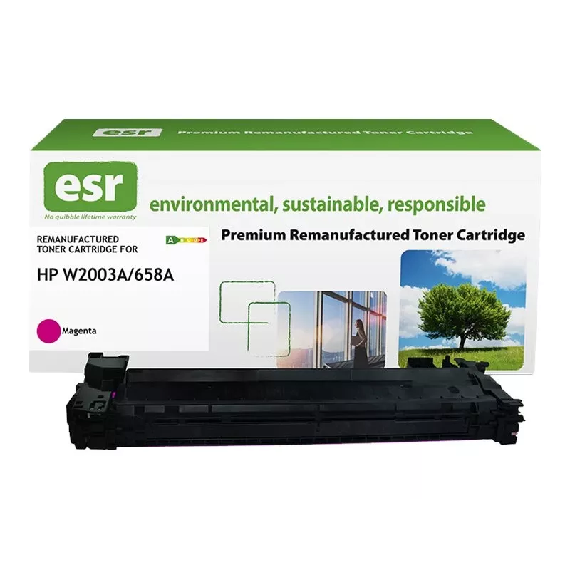 ESR Toner Cartridge kompatibel mit HP W2003A (658A), Magenta, wiederaufbereitet, 6000 Seiten