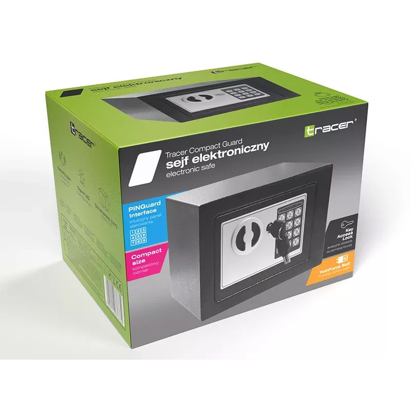 Safe TRACER Tracer 47640 Compact Guard — Elektronischer Tresor, 0,5 cu ft, Stahlkonstruktion