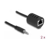 DeLOCK Audiokabel RJ-45 3,5 mm Schwarz 87858