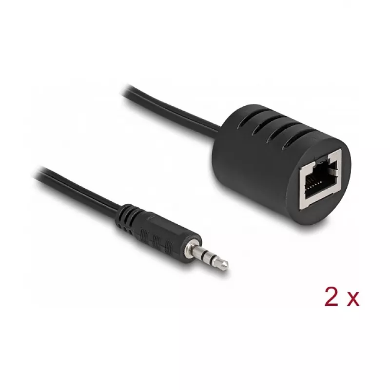 DeLOCK Audiokabel RJ-45 3,5 mm Schwarz 87858