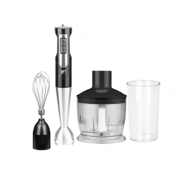 Hand-Stabmixer LAFE BRK-003A, 800 W, schwarz/silber, Edelstahlklinge, 0,6-L-Schüssel, 0,5-L-Krug