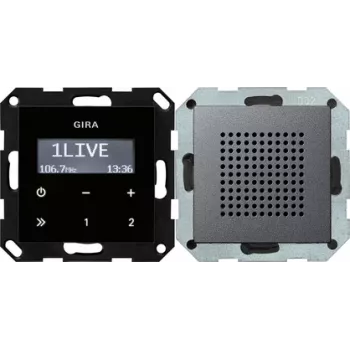 GIRA 228028 Radio Uhr Digital Anthracite - Schwarz (228028)