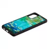 Handyhülle iKins für Samsung Galaxy S20+ — schwarzes Seerosendesign