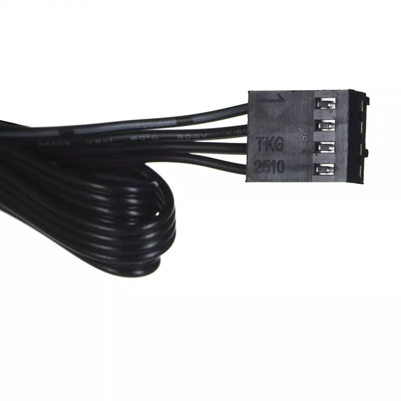 Lüfter-Hub DeepCool FH-04 – 20-poliger ATX auf 4× 3-pol Molex, 0,55 m Kabel, schwarz
