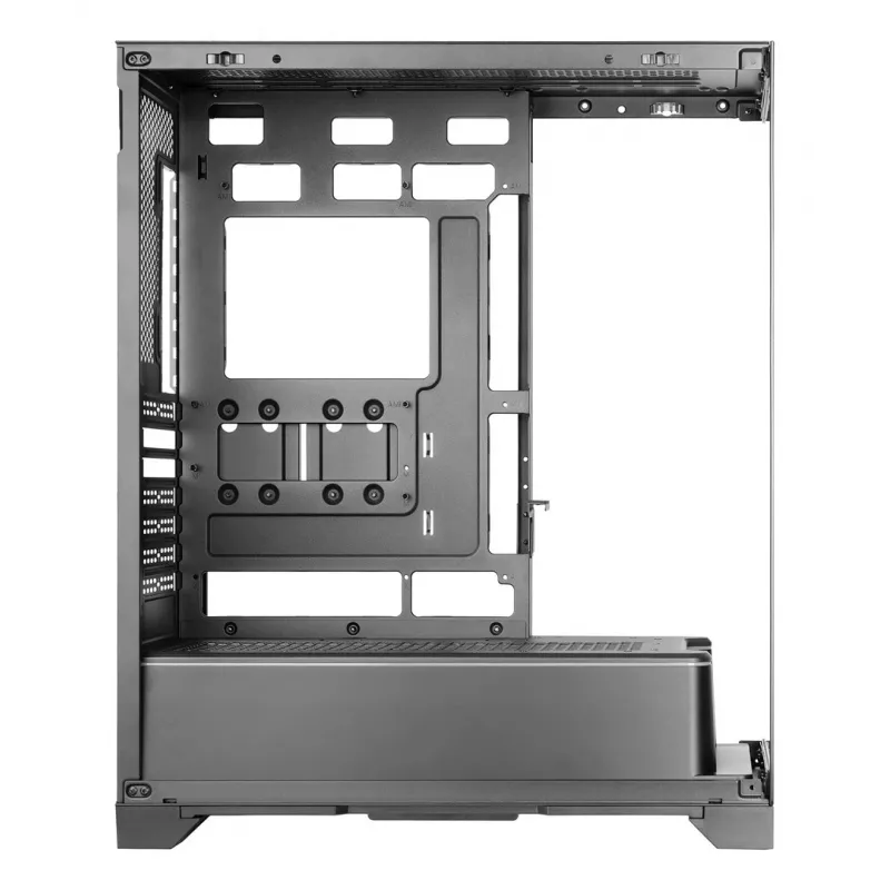 TACENS Mars Gaming MCPRISMA Midi-Tower PC-Gehäuse, Schwarz, gehärtetes Glas, unterstützt ATX/Micro-ATX/Mini-ITX, 2x 3,5-Zoll + 2x 2,5-Zoll Schächte