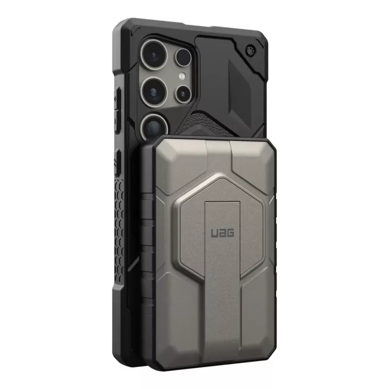 Urban Armor Gear 9B4411114036 Powerbank 10000 mAh Kabelloses Laden Schwarz, Titanium
