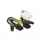 0,05 m 8-polig auf 2x 6+2-polig GPU-Kabel G291-281 CBL-PWEX-1040