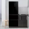 French-Door-Kühl-Gefrierkombination Sam Cook PSC-WG-1020AA/B 351 l, Energieeffizienzklasse E, schwarz