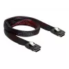 SAS-Kabel DeLOCK 83073 0,1 m Schwarz Rot