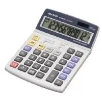 Sharp EL2125C Taschenrechner Desktop Finanzen Schwarz, Blau, Grau
