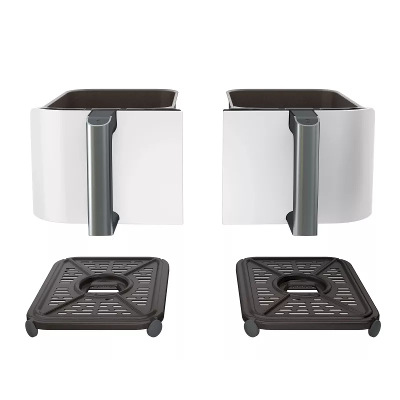 Heißluftfritteuse Ninja AF400EU Double 9,5 L 2470 W Weiß, Dreh- und Touch-Bedienelemente