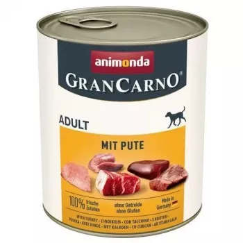ANIMONDA GranCarno Adult mit Pute Nassfutter für Hunde, 800 g