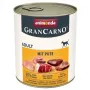 Nassfutter für Hunde animonda GranCarno Adult Pute 800 g — Dose, getreidefrei, glutenfrei, 10,5 % Protein, 5 % Fett