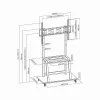 Gembird TVS-100F-01 Bodenständer für Displays 2,54 m (100) Schwarz