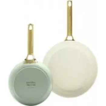 Bratpfannen-Set GreenPan Padova Reserve — Aluminium, 20 cm & 26 cm, grün/gelb (2 Stück)