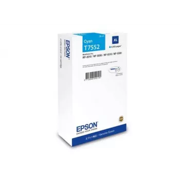 Tintenpatrone Epson C13T75524N (Original, XL hohe Reichweite) Cyan für WF-8XXX Serie